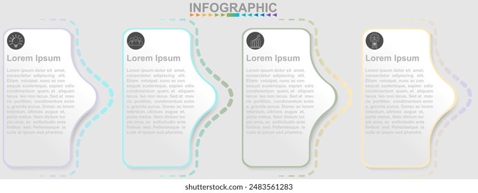 Infografías de negocios para el concepto de proceso de negocios con Plantilla.