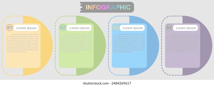 Business infographics for concept of business process with template.