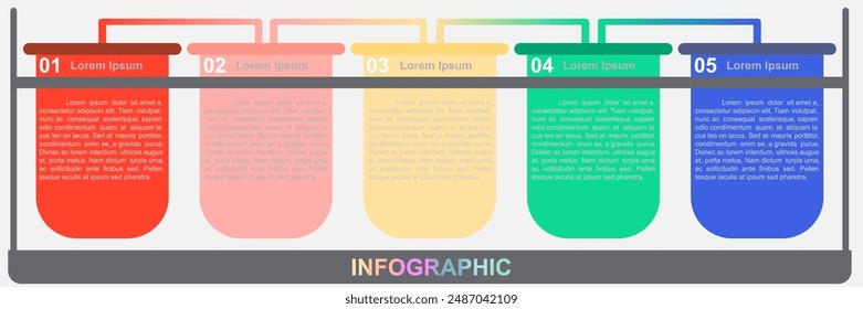 Infografías de negocios para el concepto de proceso de negocios con Plantilla.