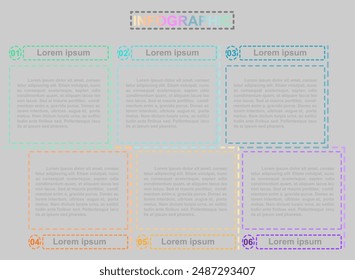 Infografías de negocios para el concepto de proceso de negocios con Plantilla.