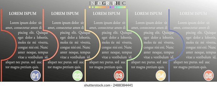 Infografías de negocios para el concepto de proceso de negocios con Plantilla.