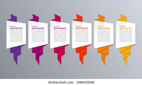 Business Infographics. Creative concept with options, steps. Abstract graphic elements. Origami banners.