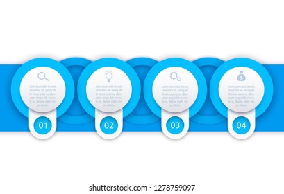 business infographics design, 1, 2, 3, 4 steps and options, vector