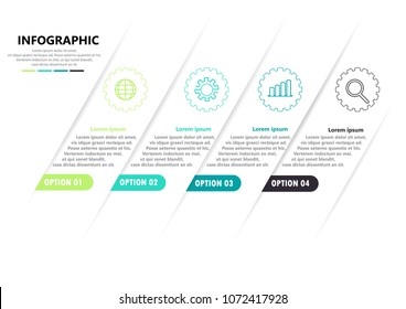 Business infographics design element template. Vector illustration. can be used for workflow layout, diagram, number options, step up options, banner, web design,with 4 option and
business icon. EPS10