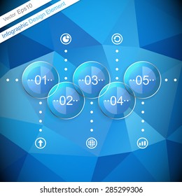 Business Infographics design element. Template with 
four options. Vector illustration. Eps10