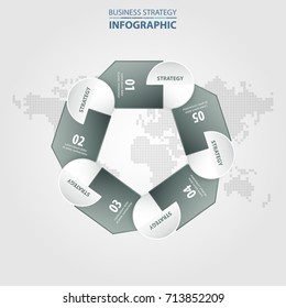 Business Infographics design elements blue grey color tone illustration. Vector eps10.