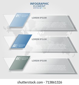 Business Infographics design elements for presentation illustration. Horizontal transparent bar tab, banner. Vector eps10.