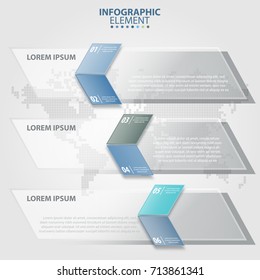 Business Infographics design elements for presentation illustration. Horizontal transparent bar tab, banner. Vector eps10.