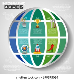 Business infographics design template with options, process diagram, vector eps10 illustration, use for web, report, poster and etc.