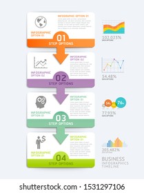 Business Infographics design template. Vector illustration. Can be used for workflow layout, diagram, web designs.