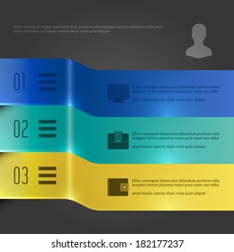 Business Infographics Design Template. Vector Elements. 3D Banners Diagram Illustration. EPS10