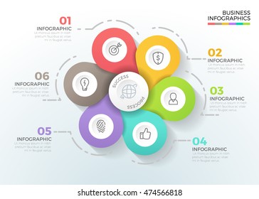 Business Infographics design template vector illustration. Template for diagram, graph, presentation and chart. Colorful Infographic template.