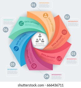 Design-Vorlage für Business Infografiken. Vektorgrafik. Kann für Workflow-Layout, Diagramm, Zahlenoptionen, Startoptionen, Webdesign verwendet werden