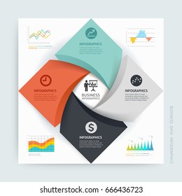Business Infographics design template. Vector illustration. Can be used for workflow layout, diagram, number options, start-up options, web design