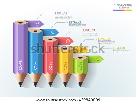 Business Infographics design template vector illustration. Template for diagram, graph, presentation and chart. Education infographics.