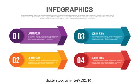 Business Infographics design. Vector and marketing icons can be used for workflow layout, diagram, annual report, web design. Business concept with 4 options, steps or processes.