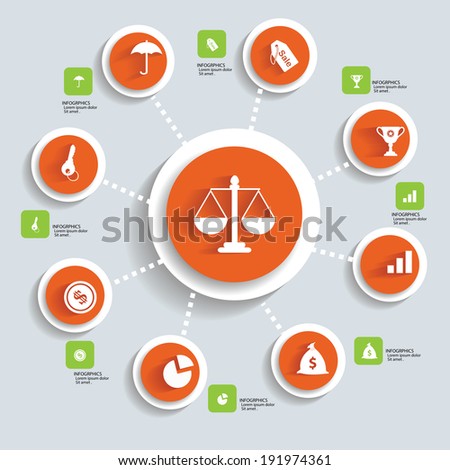 Business Infographics design,red version,vector
