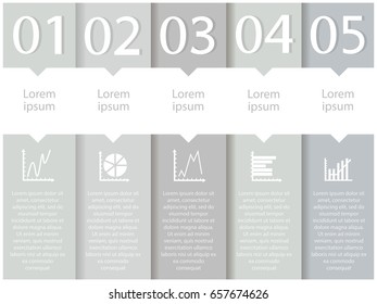 Business infographics with diagrams mockup