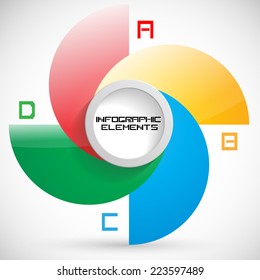 Business Infographics Element Circle Chart Vector Illustration.
