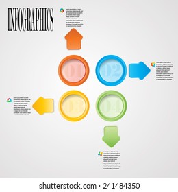 Business Infographics Element Circle Chart. Vector Illustration. 