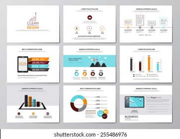 Business infographics elements for corporate brochures and Flyer. Flat design. Vector