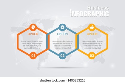 business Infographics elements data, abstract banner element. 
3-steps concept. can be used web design or presentation, 
illustration vector background