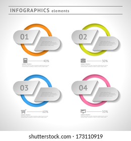 Business infographics elements. Modern design template. Web or graphic layout with space for text. Vector illustration