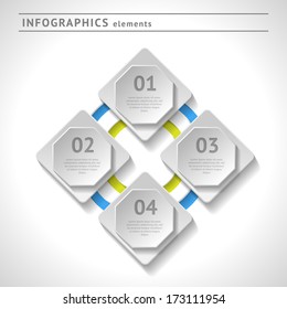 Business infographics elements. Modern design template. Abstract web or graphic layout with space for text. Vector illustration