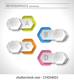 Business infographics elements. Modern design template. Abstract web or graphic layout with space for text. Vector illustration