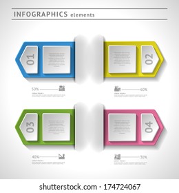 Business infographics elements. Modern design template. Abstract web or graphic layout with space for text. Vector illustration