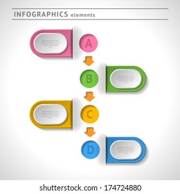 Business infographics elements. Modern design template. Abstract web or graphic layout with space for text. Vector illustration