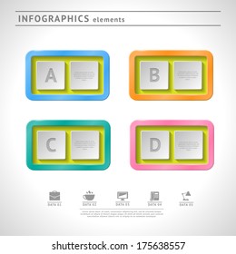 Business infographics elements. Modern design template. Abstract web or graphic layout with space for text. Vector illustration