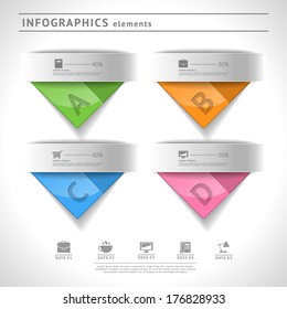 Business infographics elements. Modern design template. Abstract web or graphic layout with space for text. Vector illustration