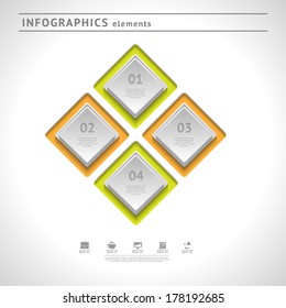 Business infographics elements. Modern design template. Abstract web or graphic layout with space for text. Vector illustration