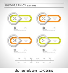 Business infographics elements. Modern design template. Abstract web or graphic layout with space for text. Vector illustration