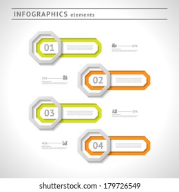 Business infographics elements. Modern design template. Abstract web or graphic layout with space for text. Vector illustration