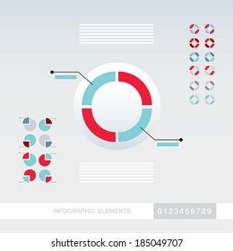 Business infographics elements template. Modern,abstract,simple flat design style. Vector illustration.