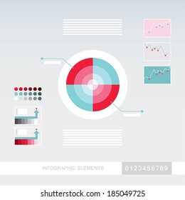 Business infographics elements template. Modern,abstract,simple flat design style. Vector illustration.