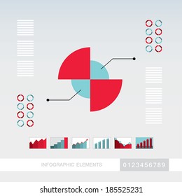 Business infographics elements template. Modern,abstract,simple flat design style. Vector illustration.