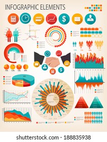 Business infographics flat template. Vector. 