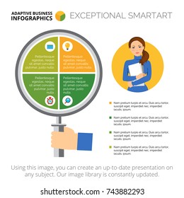 Business Infographics with Four Elements 