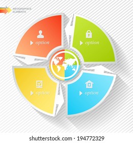 Business Infographics four stages with icons can use for infographic or web design