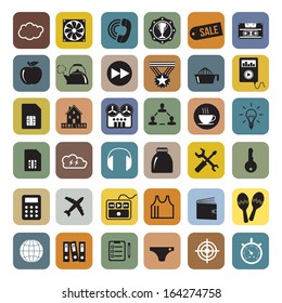 Business and infographics icon set, vector format