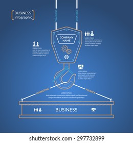 Business infographics. Icons and illustrations for design, website, infographic, poster, advertising.
