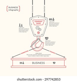 Business infographics. Icons and illustrations for design, website, infographic, poster, advertising.