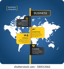 Business Infographics. Icons And Illustrations For Design, Website, Infographic, Poster, Advertising.