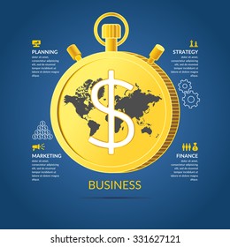 Business infographics. Icons and illustrations for design, website, infographic, poster, advertising.