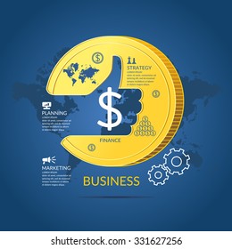 Business infographics. Icons and illustrations for design, website, infographic, poster, advertising.