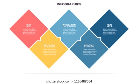 Business infographics. Informational table with 5 steps, options. Vector template. 