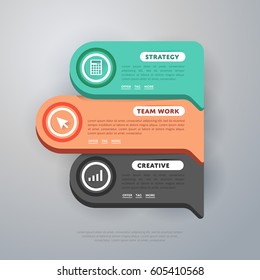 Business infographics. Isometric timeline data visualization business infographics with manual step for development as strategy, teamwork, creative approach
